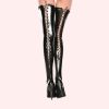 Women'S Sweatsuits Music Legs | Music Legs, Lace Up Thigh High Wetlook Stromper