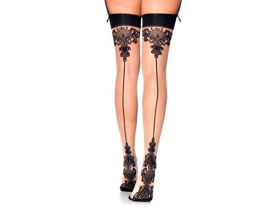 Stromper Leg Avenue | Leg Avenue, Sheer Baroque Cuban Nylonstromper